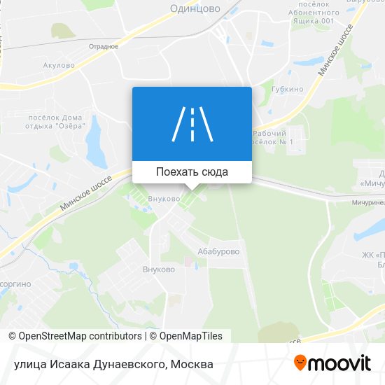 Карта улица Исаака Дунаевского