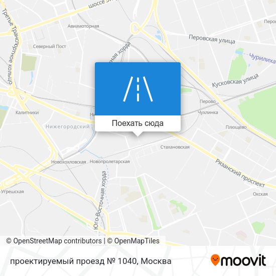 Карта проектируемый проезд № 1040