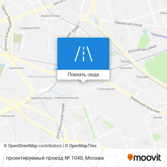 Карта проектируемый проезд № 1040