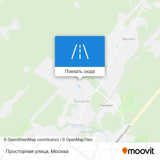 Карта Просторная улица
