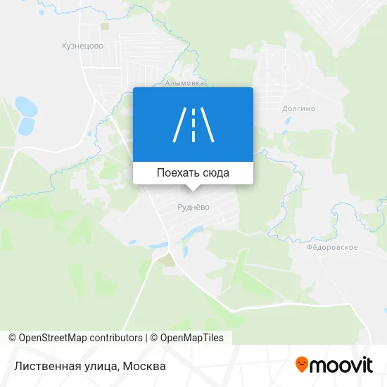 Карта Лиственная улица