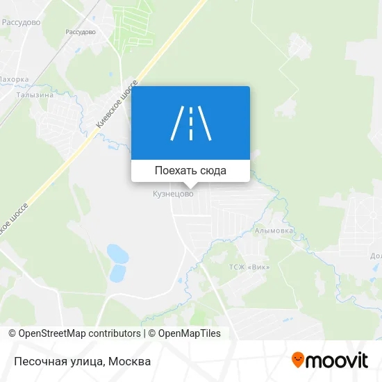 Карта Песочная улица