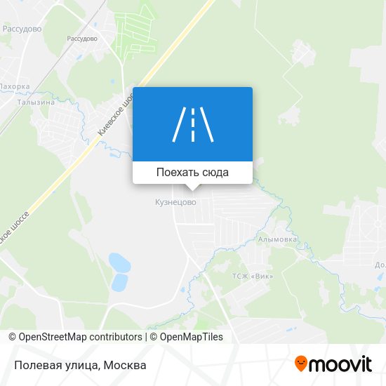 Карта Полевая улица