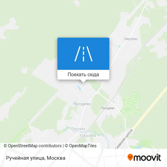 Карта Ручейная улица