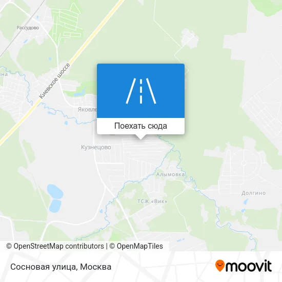 Карта Сосновая улица