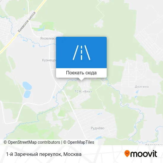 Карта 1-й Заречный переулок