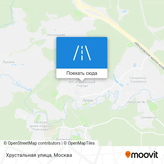 Карта Хрустальная улица