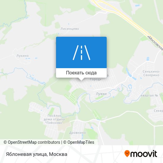 Карта Яблоневая улица