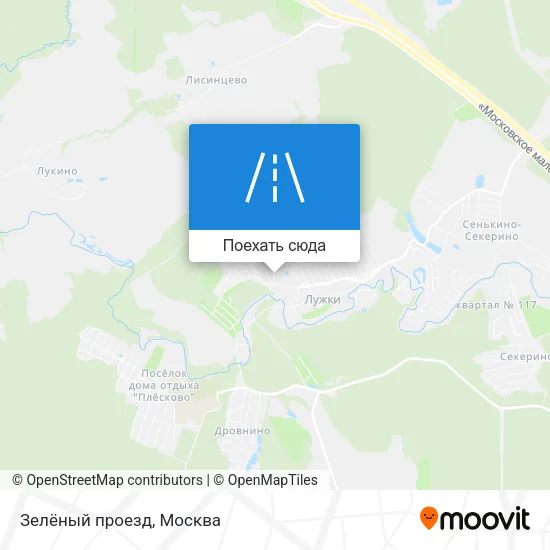 Карта Зелёный проезд