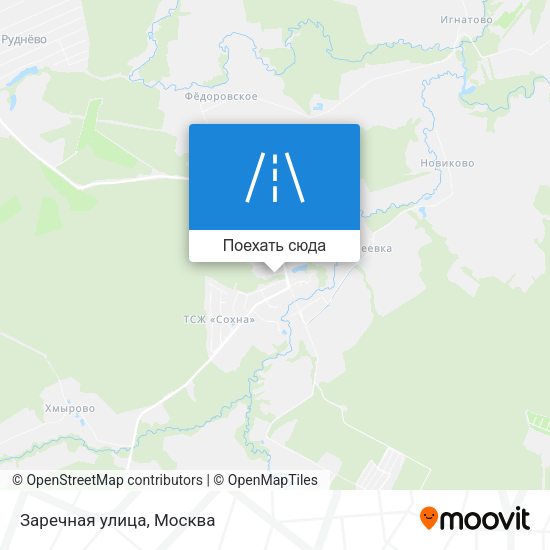 Карта Заречная улица