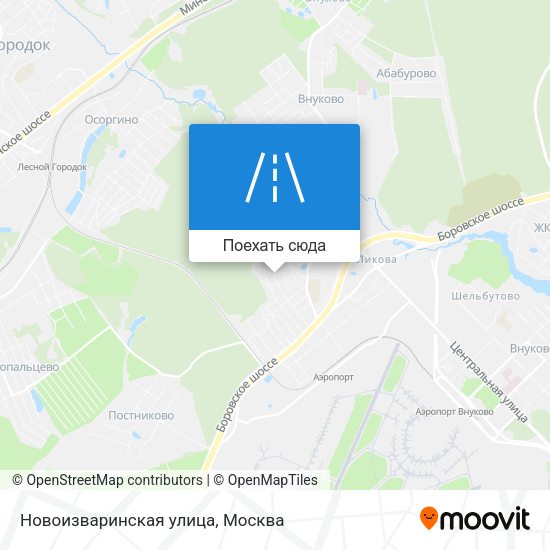 Карта Новоизваринская улица