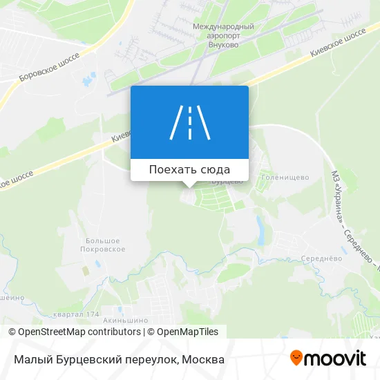 Карта Малый Бурцевский переулок