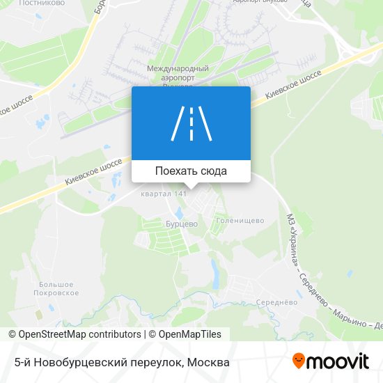 Карта 5-й Новобурцевский переулок