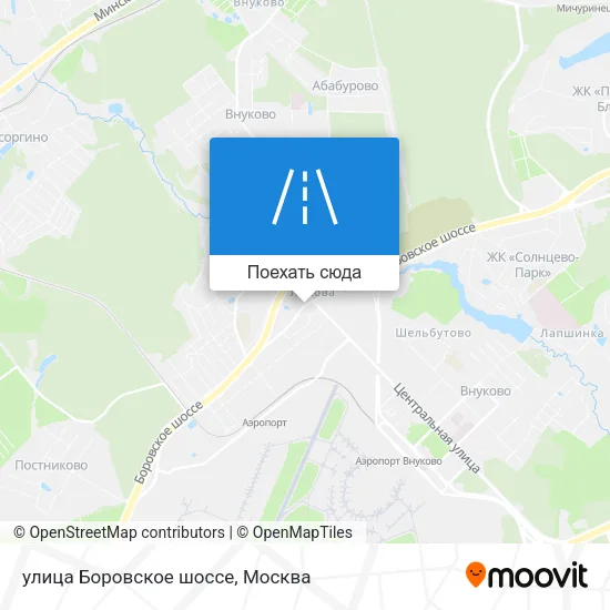 Карта улица Боровское шоссе