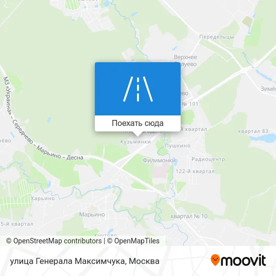 Карта улица Генерала Максимчука