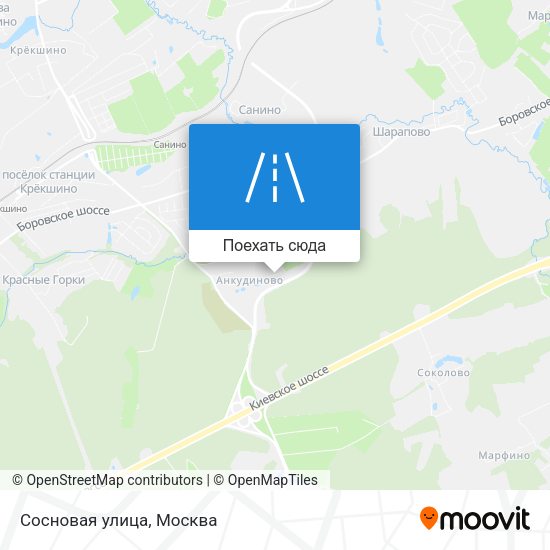 Карта Сосновая улица