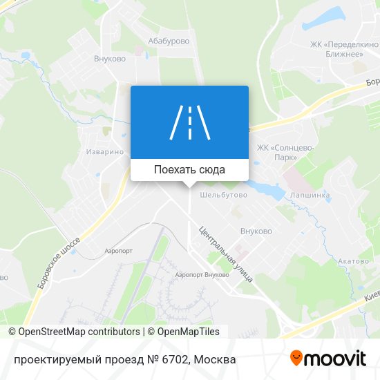 Карта проектируемый проезд № 6702