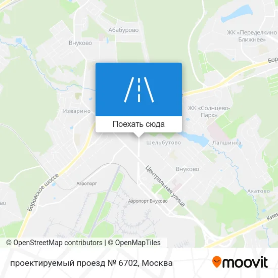 Карта проектируемый проезд № 6702