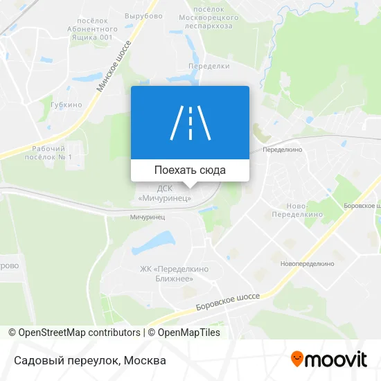 Карта Садовый переулок