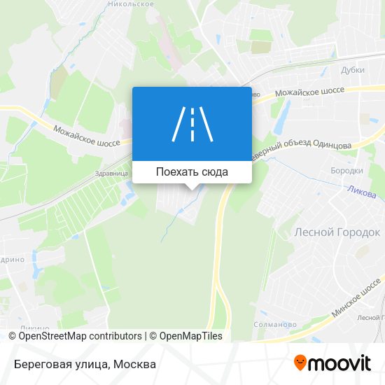 Карта Береговая улица
