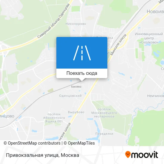 Карта Привокзальная улица