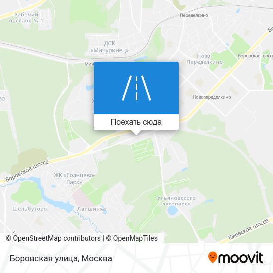 Карта Боровская улица