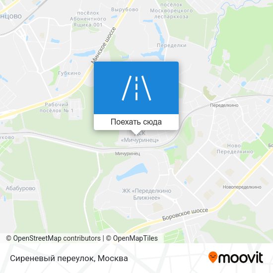 Карта Сиреневый переулок