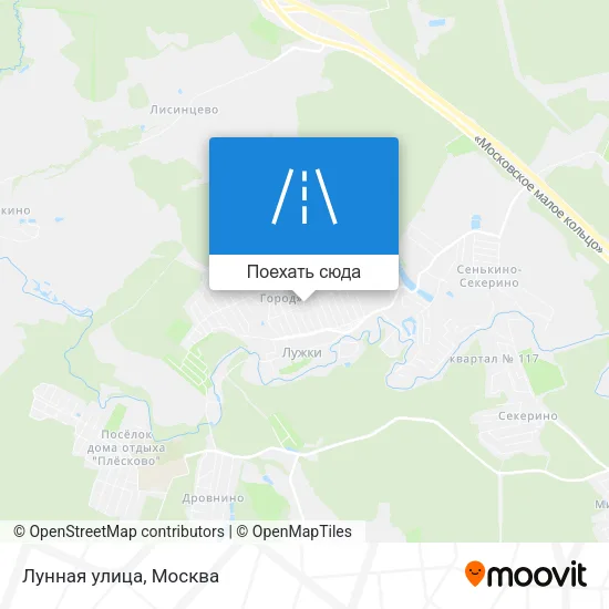 Карта Лунная улица