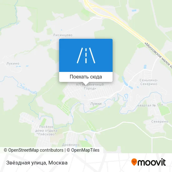 Карта Звёздная улица