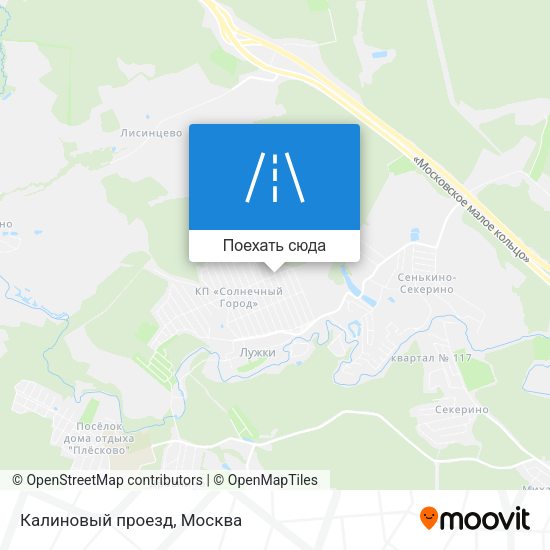 Карта Калиновый проезд