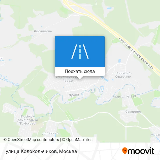 Карта улица Колокольчиков