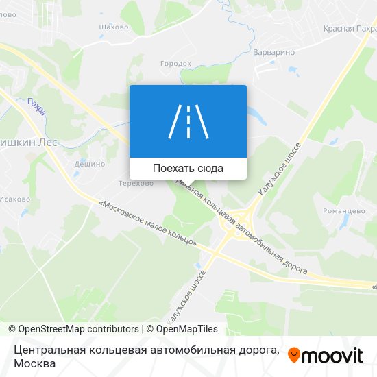 Карта Центральная кольцевая автомобильная дорога