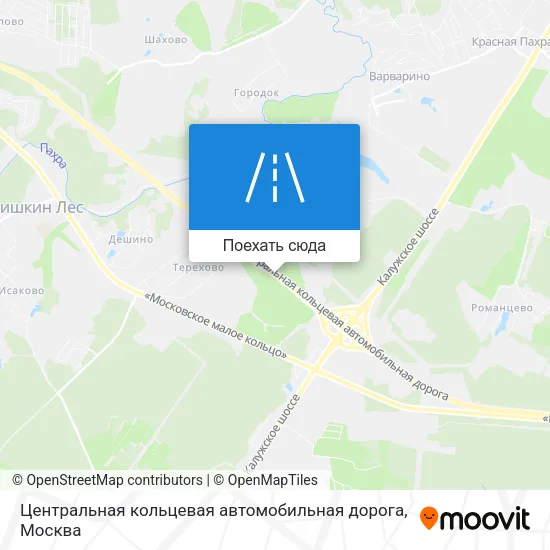 Карта Центральная кольцевая автомобильная дорога