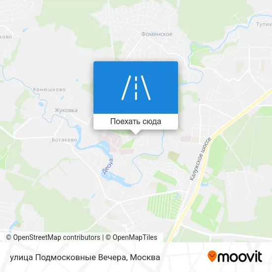 Карта улица Подмосковные Вечера