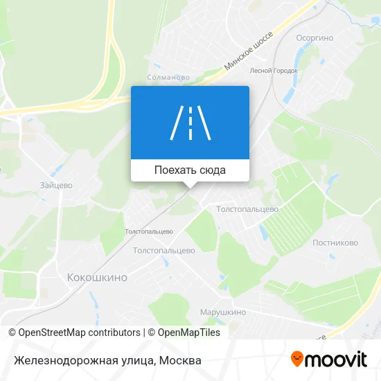 Карта Железнодорожная улица