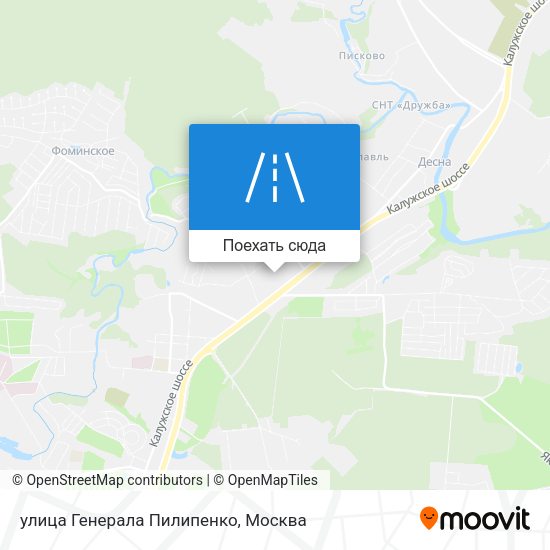 Карта улица Генерала Пилипенко