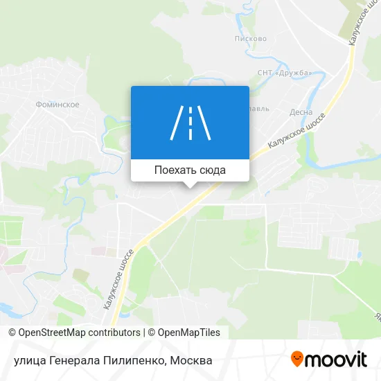 Карта улица Генерала Пилипенко