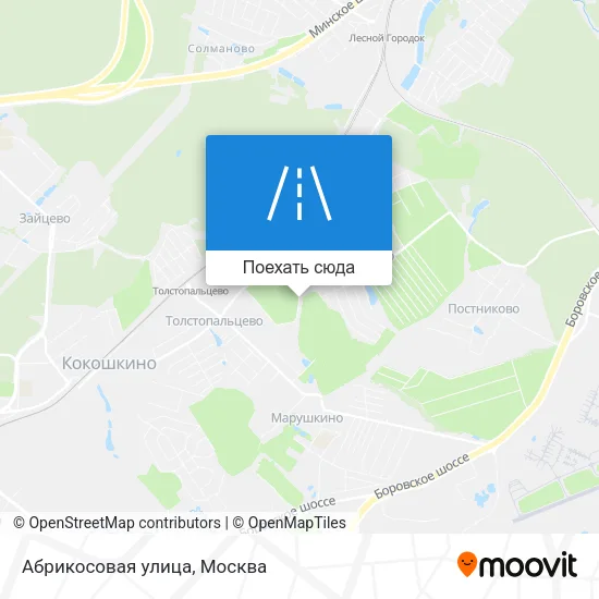 Карта Абрикосовая улица