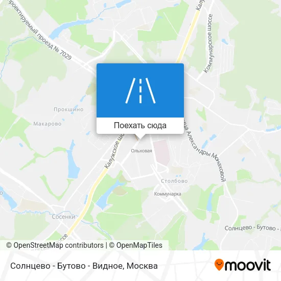 Карта Солнцево - Бутово - Видное