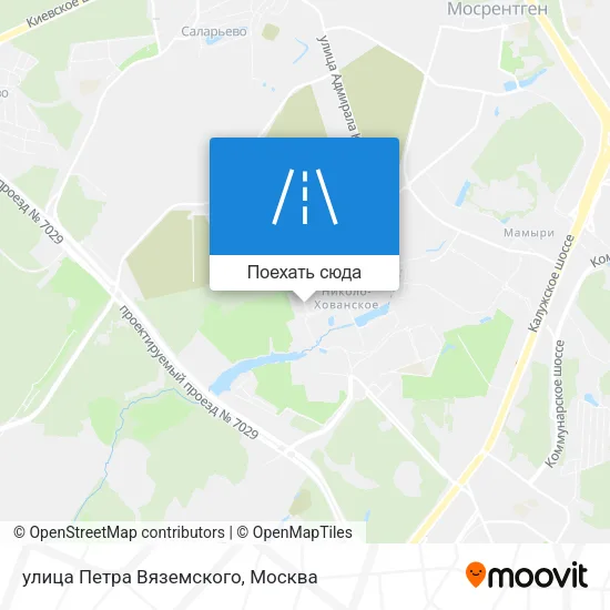Карта улица Петра Вяземского