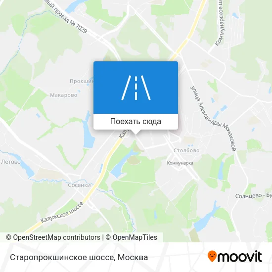 Карта Старопрокшинское шоссе