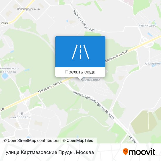 Карта улица Картмазовские Пруды