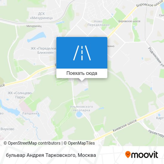 Карта бульвар Андрея Тарковского