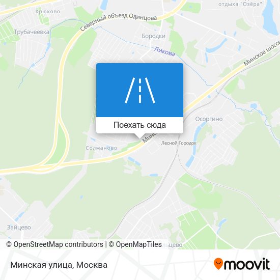 Карта Минская улица