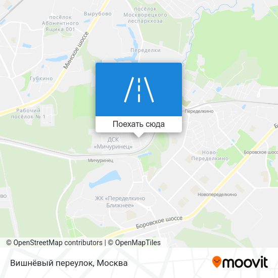 Карта Вишнёвый переулок