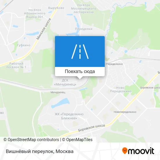 Карта Вишнёвый переулок