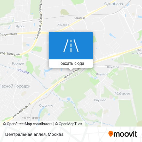 Карта Центральная аллея