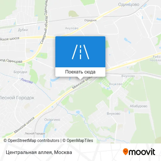 Карта Центральная аллея