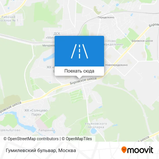 Карта Гумилевский бульвар