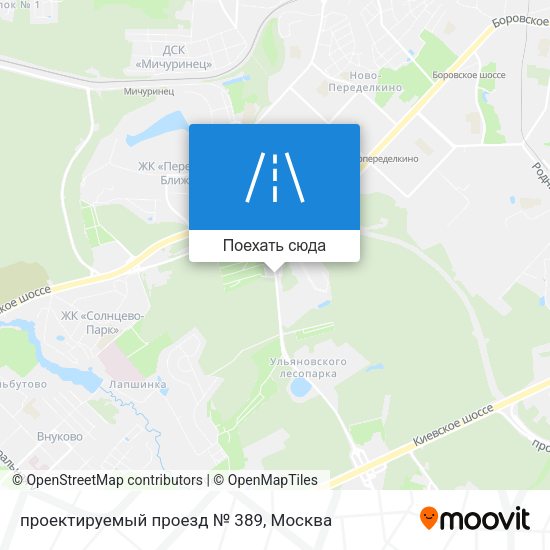 Карта проектируемый проезд № 389